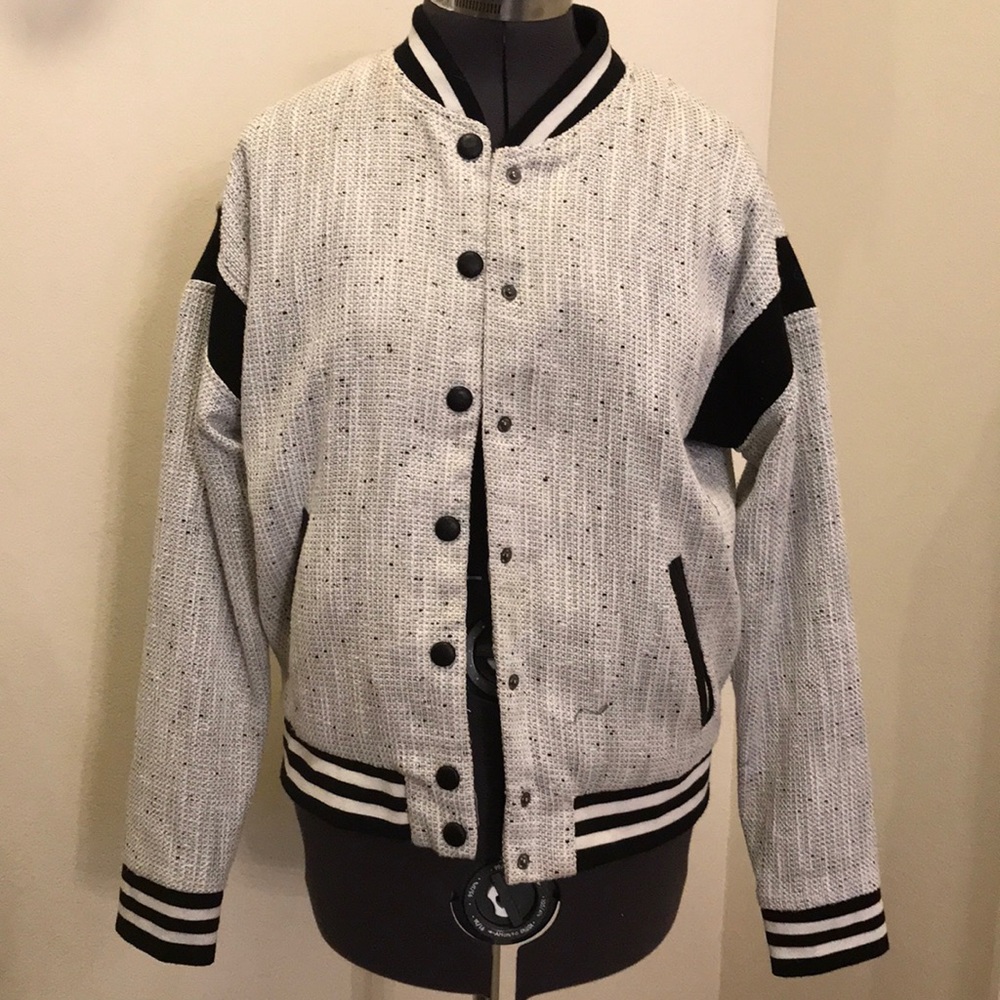 Forever 21 Tweed Bomber Jacket M